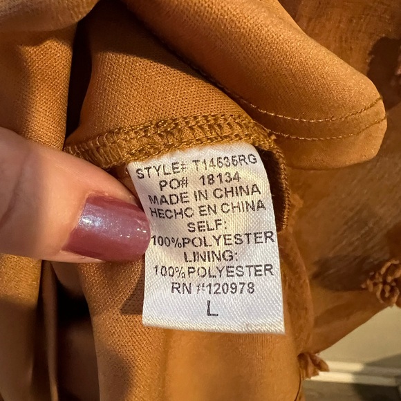 Entro Brown Pom-Pom Detail Women's Top - Picture 5 of 6